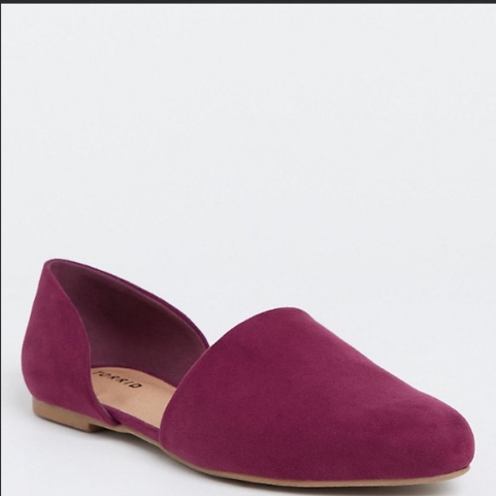 Torrid BURGUNDY PURPLE D'ORSAY Flats 9 Wide